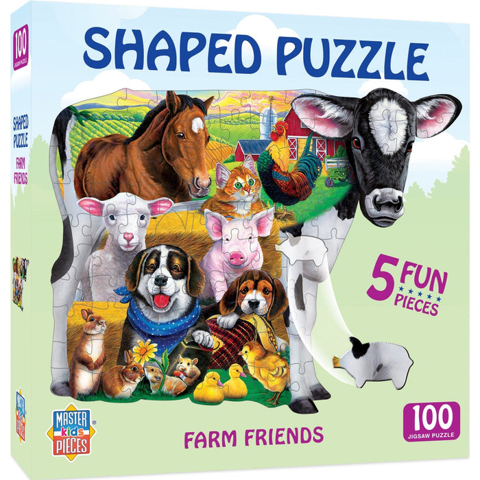 Farm Friends - 100 Piece Shaped Jigsaw Puzzle - for just $12.99! 