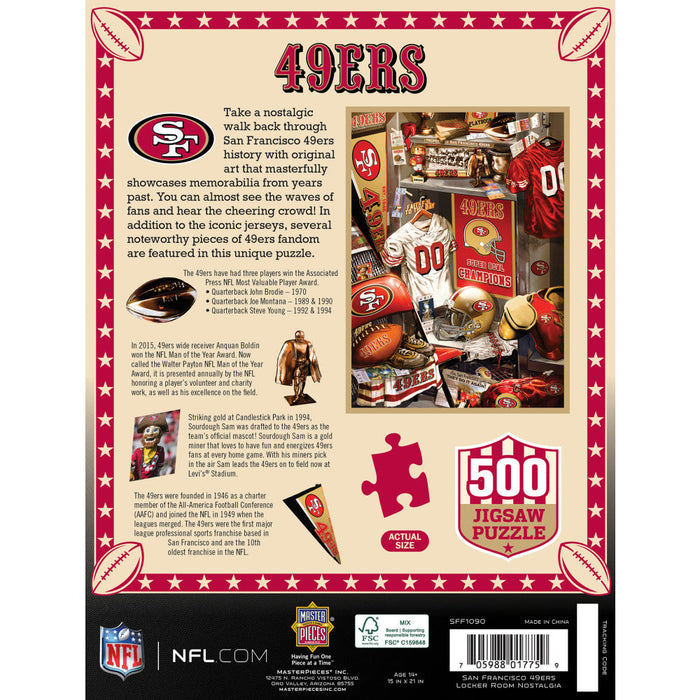 San Francisco 49ers - Locker Room 500 Piece Jigsaw Puzzle - for just $16.99! 