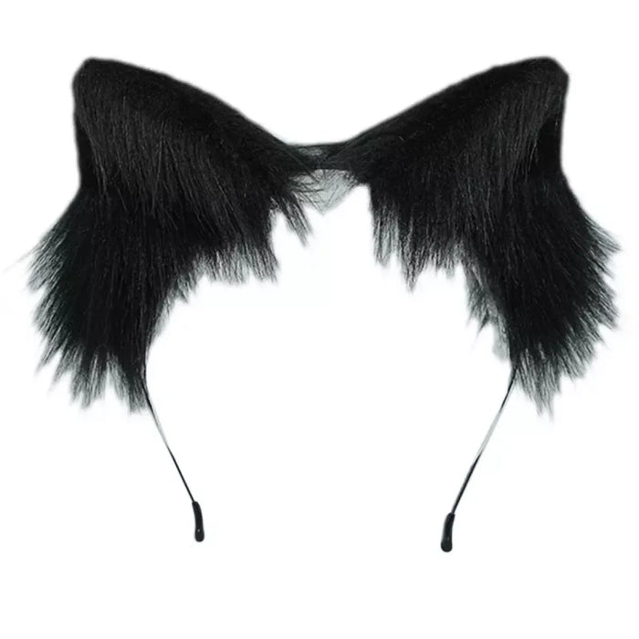 Handmade Cat Faux Fur Ears Headband - Fluffy Plush Animal Hair Hoop - for just $18.99! 