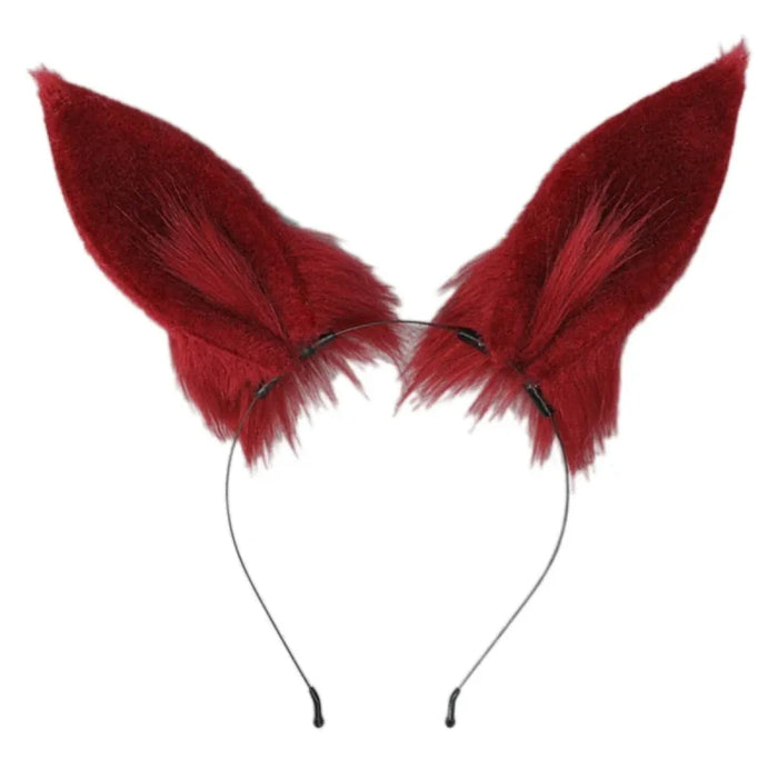 Handmade Cat Faux Fur Ears Headband - Fluffy Plush Animal Hair Hoop - for just $18.99! 
