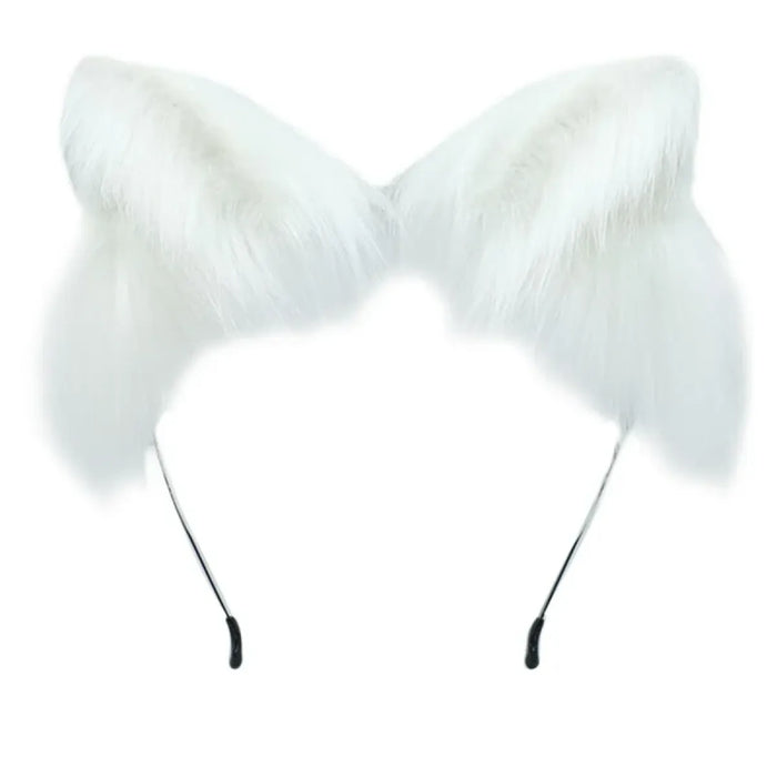 Handmade Cat Faux Fur Ears Headband - Fluffy Plush Animal Hair Hoop - for just $18.99! 