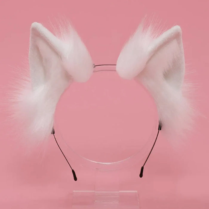 Handmade Cat Faux Fur Ears Headband - Fluffy Plush Animal Hair Hoop - for just $18.99! 
