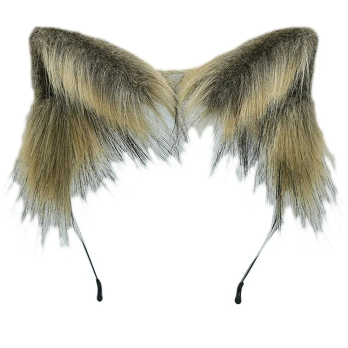 Handmade Cat Faux Fur Ears Headband - Fluffy Plush Animal Hair Hoop - for just $18.99! 