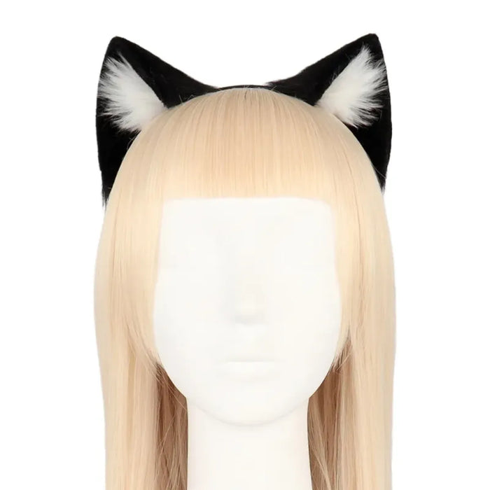 Handmade Cat Faux Fur Ears Headband - Fluffy Plush Animal Hair Hoop - for just $18.99! 