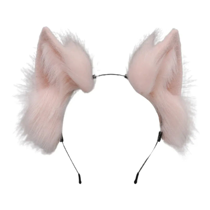 Handmade Cat Faux Fur Ears Headband - Fluffy Plush Animal Hair Hoop - for just $18.99! 