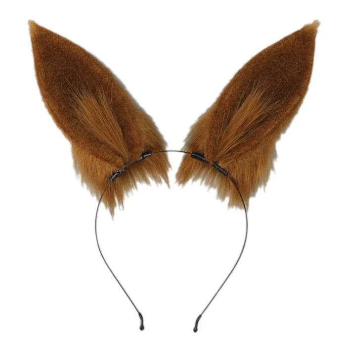 Handmade Cat Faux Fur Ears Headband - Fluffy Plush Animal Hair Hoop - for just $18.99! 