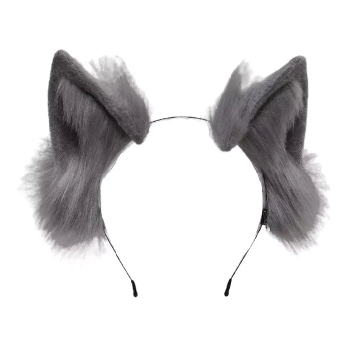 Handmade Cat Faux Fur Ears Headband - Fluffy Plush Animal Hair Hoop - for just $18.99! 