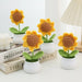 Handmade Crochet Sunflower Plush – Potted Desktop Decor Gift - for just $15.95! 