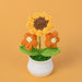 Handmade Crochet Sunflower Plush – Potted Desktop Decor Gift - for just $15.95! 