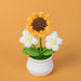 Handmade Crochet Sunflower Plush – Potted Desktop Decor Gift - for just $15.95! 