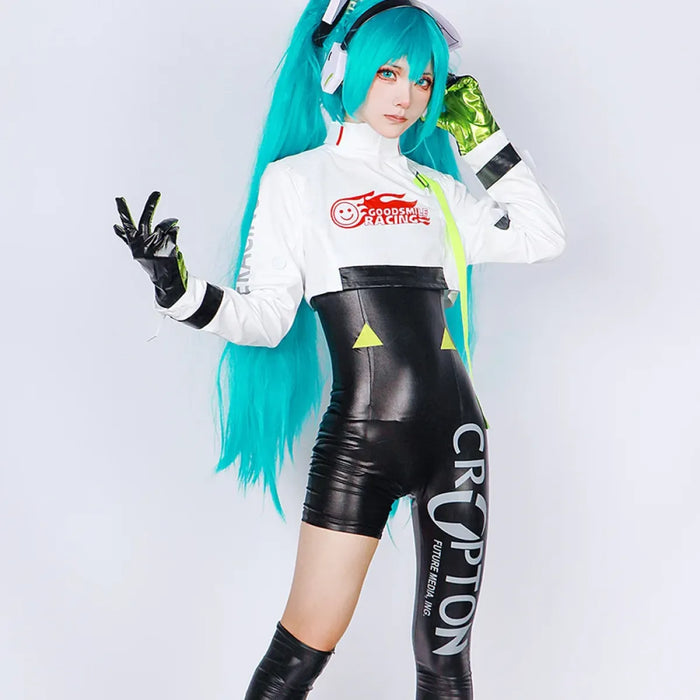 Hatsune Miku Racing 2022 Cosplay Costume – Full Bodysuit with Wig and Gloves - for just $132.95! 