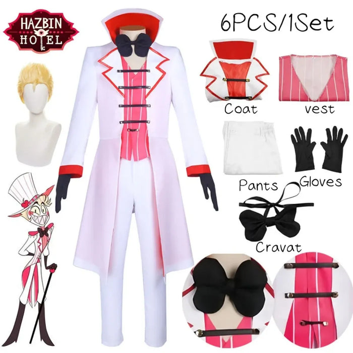 Hazbin Hotel Lucifer Cosplay Costume - Suit, Vest, Wig - for just $44.95! 