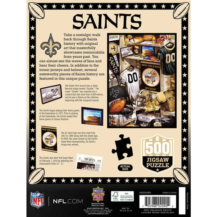 New Orleans Saints - Locker Room 500 Piece Jigsaw Puzzle - for just $16.99! 