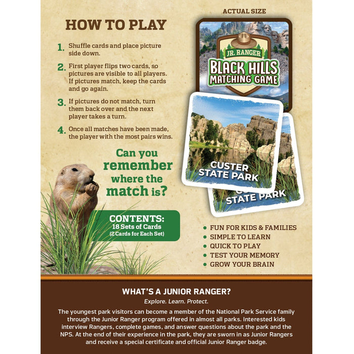 Jr Ranger - Black Hills Matching Game - for just $9.99! 
