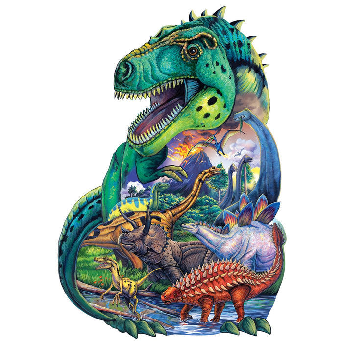 Dinosaur Days - 100 Piece Shaped Jigsaw Puzzle - Just $12.99! Shop now at Retro Gaming of Denver