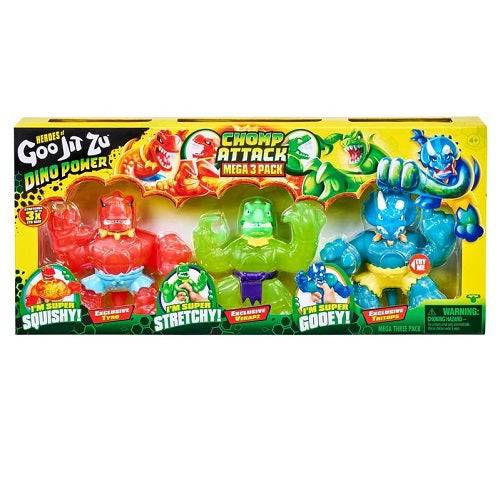 Heroes of Goo Jit Zu Dino Power Chomp Attack Mega 3 Pack Action Figure - for just $36.36! 