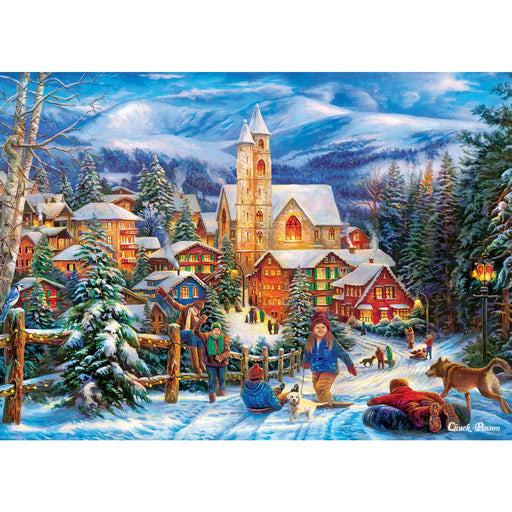 Season's Greetings - Sledding Home 1000 Piece Jigsaw Puzzle - Just $16.99! Shop now at Retro Gaming of Denver