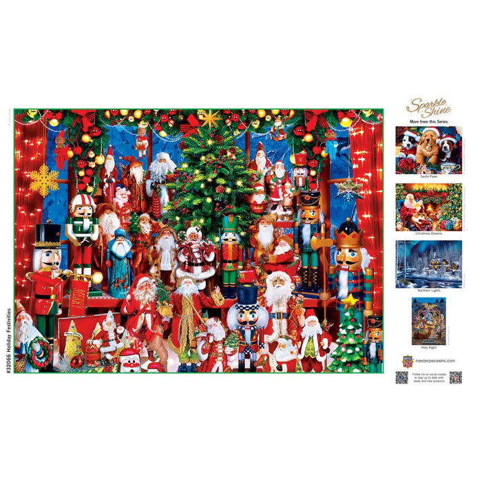 Sparkle & Shine - Holiday Festivities 500 Piece Glitter Jigsaw Puzzle - for just $7.99! 