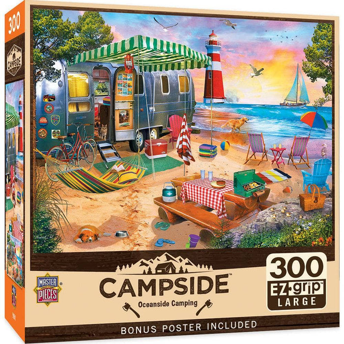 Campside - Oceanside Camping 300 Piece EZ Grip Jigsaw Puzzle - for just $14.99! 