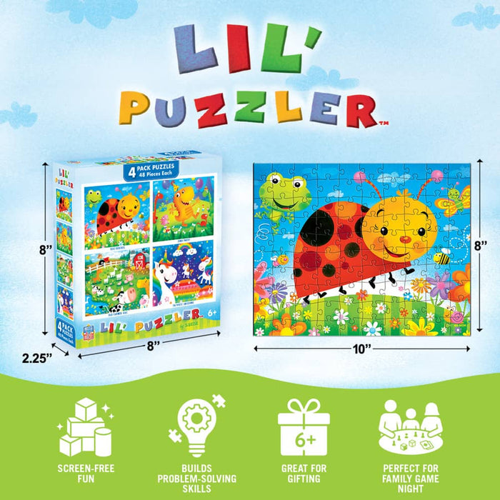 Lil Puzzler 48 Piece Jigsaw Puzzles 4-Pack - for just $10.99! 