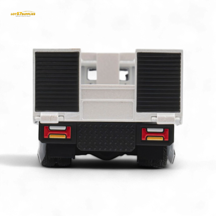 MicroTurbo HINO 300 Flat Bed Transport Truck in Pandem Rocket Bunny White 1:64 - for just $45.99! 