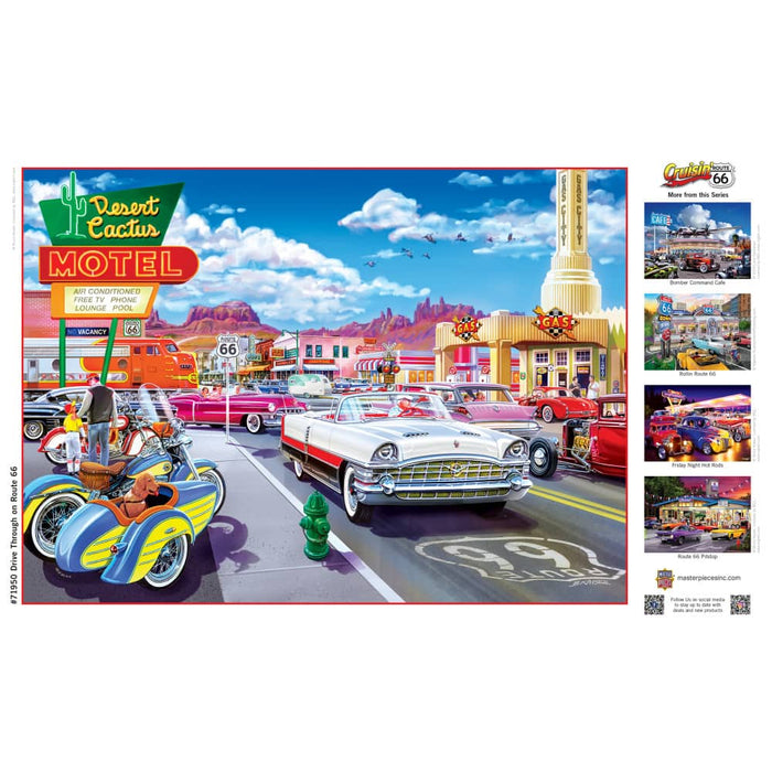 Cruisin' Route 66 - Drive Through on Route 66 1000 Piece Jigsaw Puzzle - for just $16.99! 