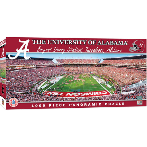 Alabama Crimson Tide - 1000 Piece Panoramic Jigsaw Puzzle - End View - Just $19.99! Shop now at Retro Gaming of Denver