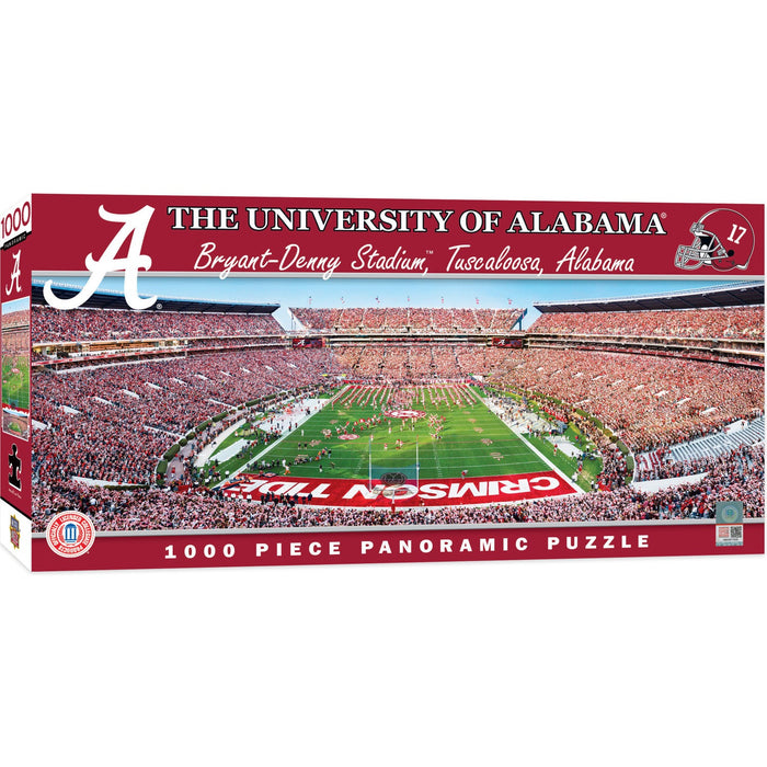 Alabama Crimson Tide - 1000 Piece Panoramic Jigsaw Puzzle - End View - Just $19.99! Shop now at Retro Gaming of Denver