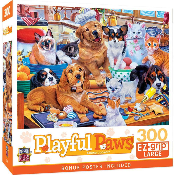 Playful Paws - Baking Cookoff 300 Piece EZ Grip Jigsaw Puzzle - for just $14.99! 