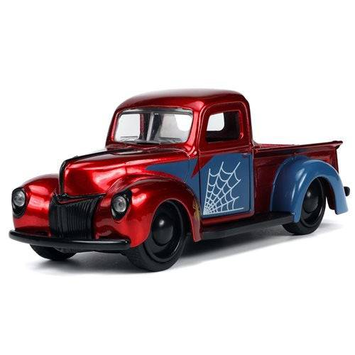 Hollywood Rides 1941 Ford Pickup 1:32 Scale Die-Cast Metal Vehicle with Proto-Suit Spider-Man Figure - Just $9.57! Shop now at Retro Gaming of Denver