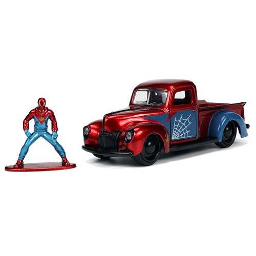 Hollywood Rides 1941 Ford Pickup 1:32 Scale Die-Cast Metal Vehicle with Proto-Suit Spider-Man Figure - Just $9.57! Shop now at Retro Gaming of Denver