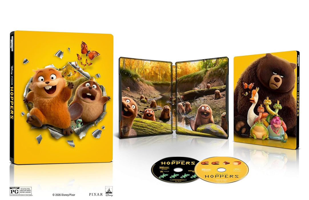 Hoppers - Limited Edition Steelbook (4K Ultra HD + Blu-ray + Digital) - for just $50.99! 