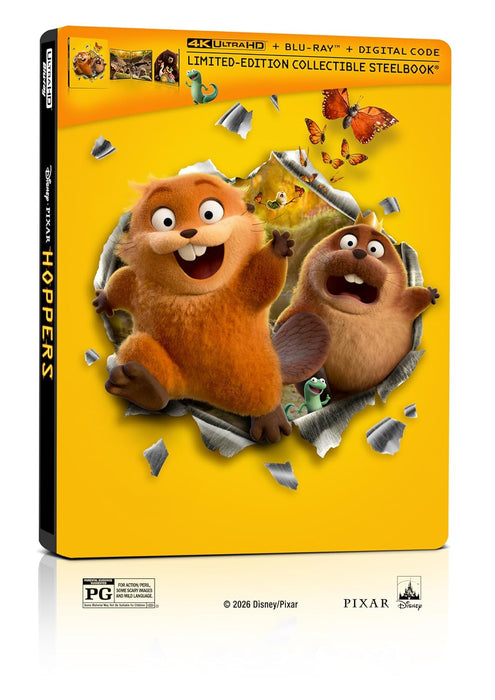 Hoppers - Limited Edition Steelbook (4K Ultra HD + Blu-ray + Digital) - for just $50.99! 