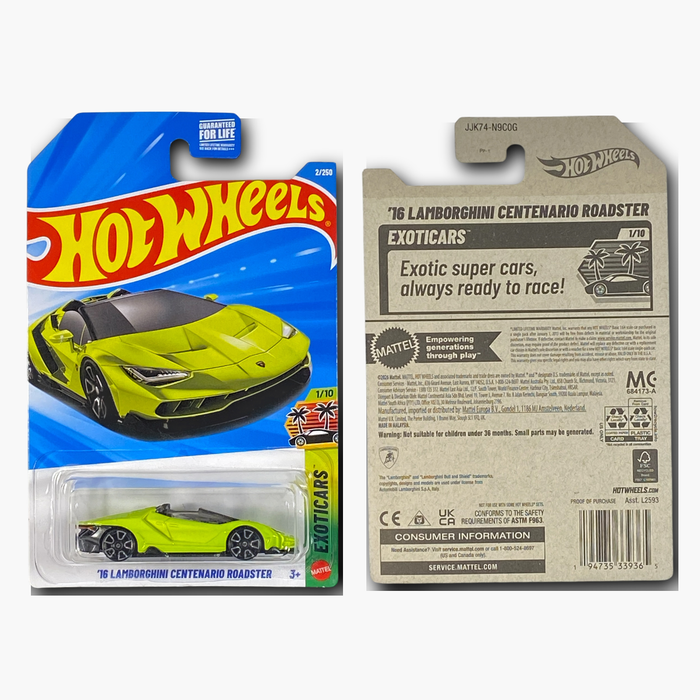 Hot Wheels '16 Lamborghini Centenario Roadster | Exoticars Series 1/10 - for just $2.49! 