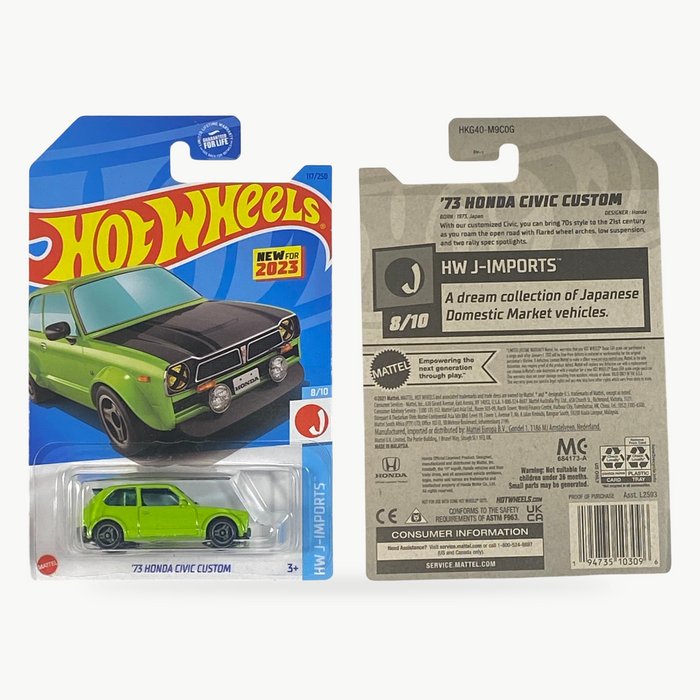 Hot Wheels '73 Honda Civic Custom | J-Imports Series 8/10 - for just $2.49! 