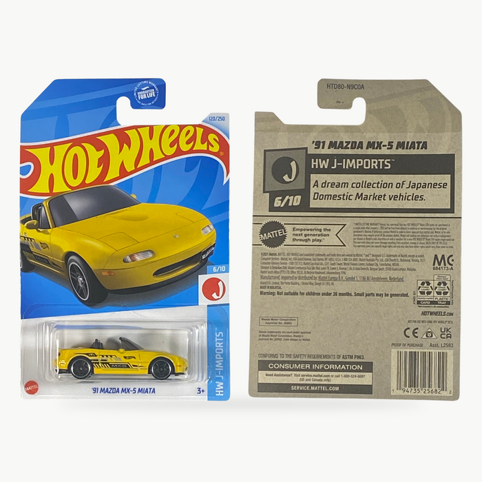 Hot Wheels '91 Mazda MX-5 Miata | J-Imports Series 6/10 - for just $2.49! 