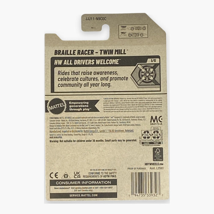 Hot Wheels Braille Racer - Twin Mill | All Drivers Welcome Series 1/5 - for just $2.49! 