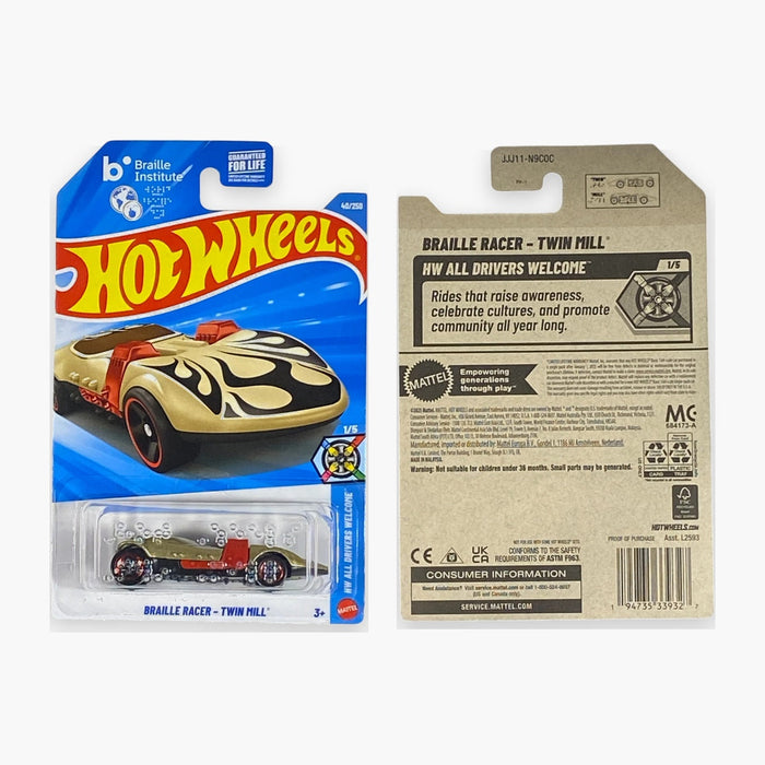 Hot Wheels Braille Racer - Twin Mill | All Drivers Welcome Series 1/5 - for just $2.49! 