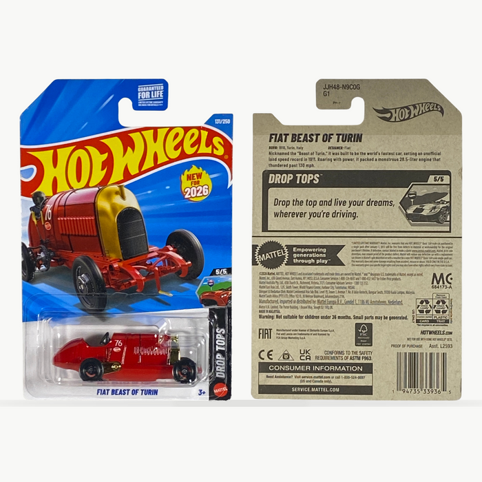 Hot Wheels Fiat Beast of Turin | Drop Tops Series 5/5 - for just $2.69! 