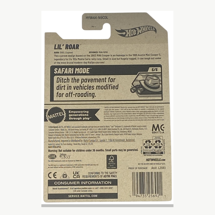 Hot Wheels Lil' Roar Safari Mode 5/5 | Safari Mode - for just $2.49! 