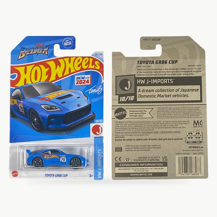 Hot Wheels Toyota GR86 Cup | J-Imports Series 10/10 - for just $2.49! 