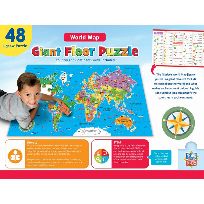 Explorer - World Map 48 Piece Floor Jigsaw Puzzle - for just $19.99! 