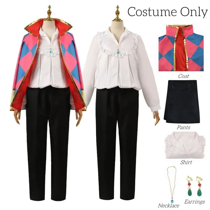 Howl Cosplay Costume – Howl's Moving Castle Outfit with Wig & Accessories - for just $97.95! 