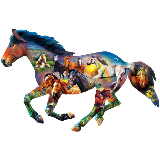 Contours - Horsing Around 1000 Piece Shaped Jigsaw Puzzle - Just $16.99! Shop now at Retro Gaming of Denver