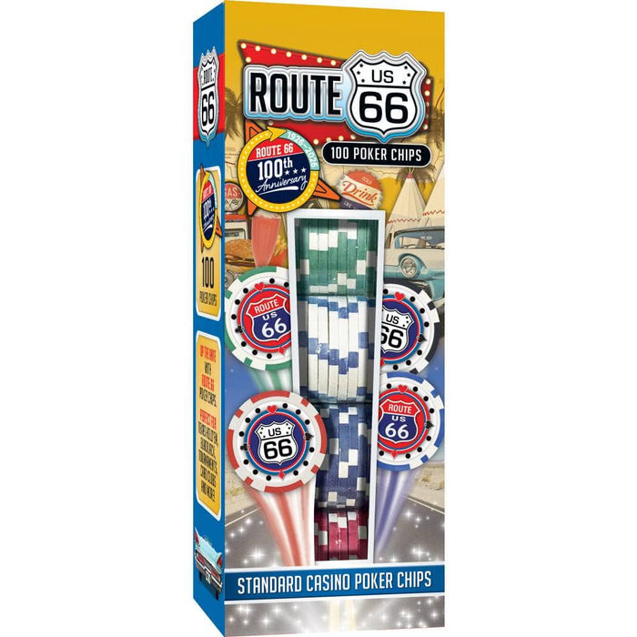 Route 66 100 Piece Poker Chips - for just $24.99! 