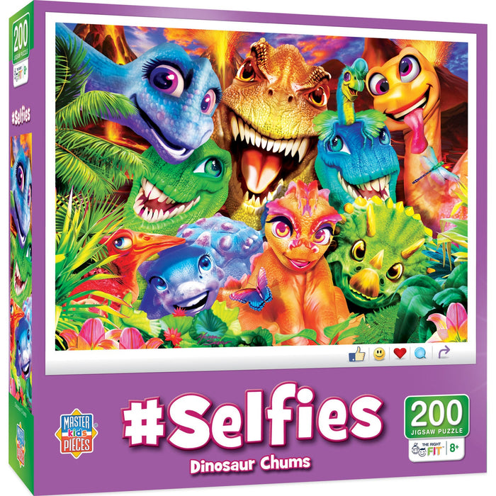 Selfies - Dinosaur Chums 200 Piece Jigsaw Puzzle - Just $12.99! Shop now at Retro Gaming of Denver