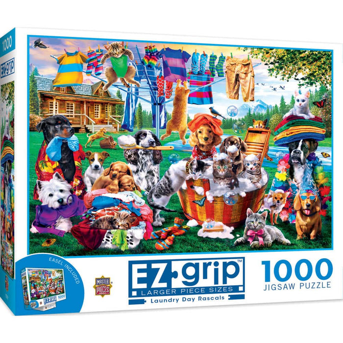 EZ Grip - Laundry Day Rascals 1000 Piece Jigsaw Puzzle - for just $19.99! 