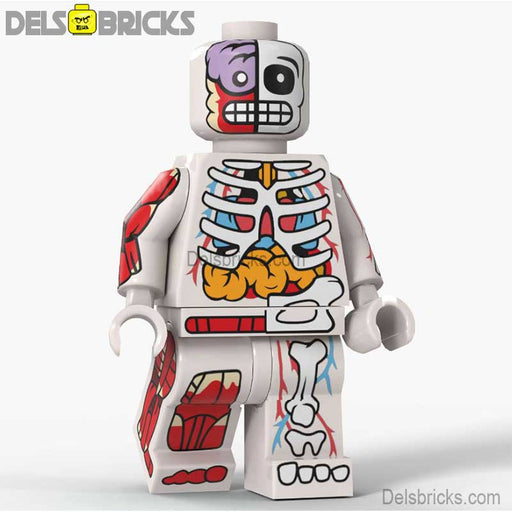 Human Body Guy Visible Anatomy Man White Color Lego Minifigures custom toys - Just $4.50! Shop now at Retro Gaming of Denver