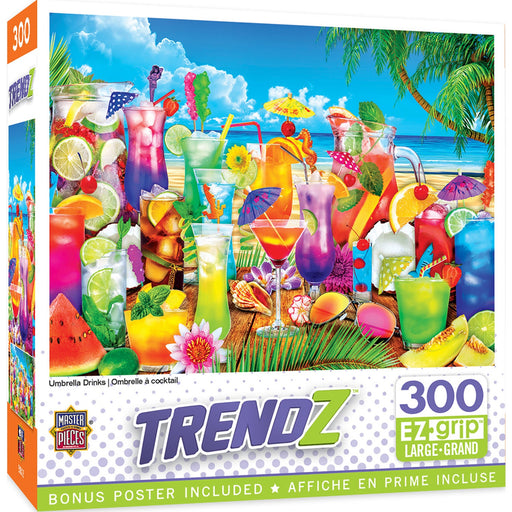 Trendz - Umbrella Drinks 300 Piece EZ Grip Jigsaw Puzzle - Just $14.99! Shop now at Retro Gaming of Denver