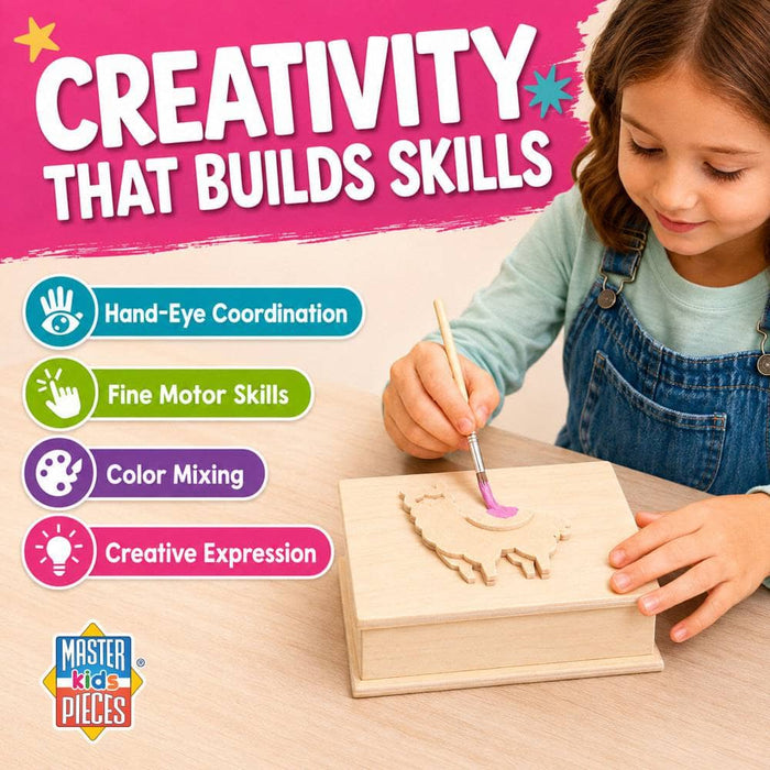 Llama Keepsake Box Wood Craft & Paint Kit - for just $19.99! 